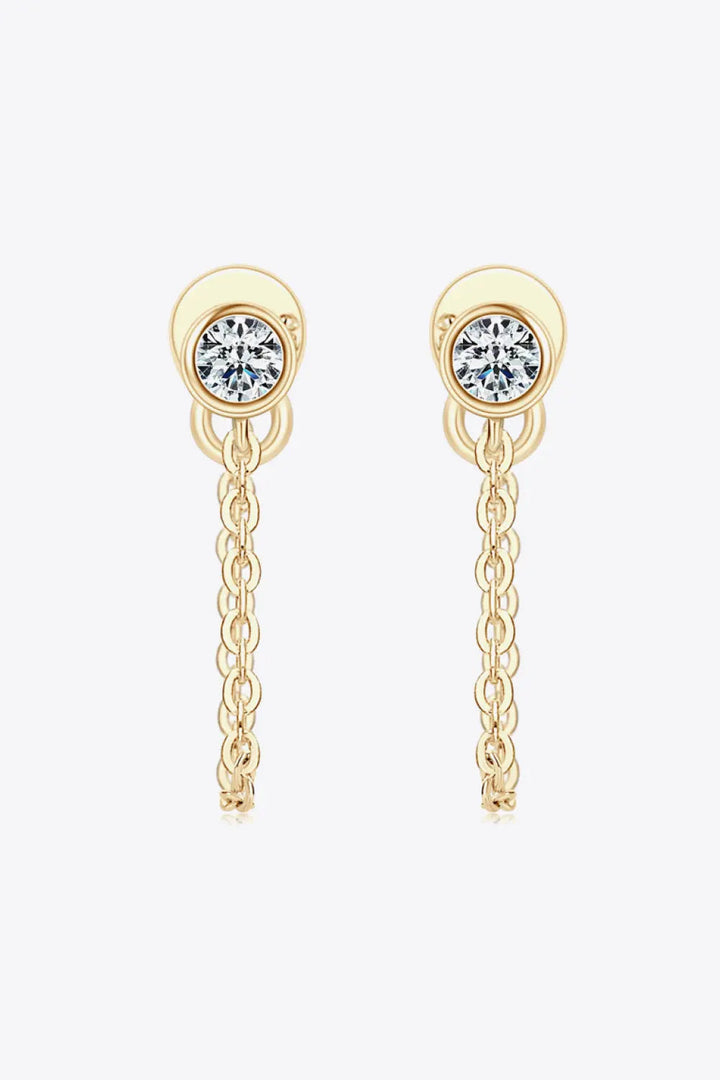 Inlaid Moissanite Chain Earrings LOVCIA