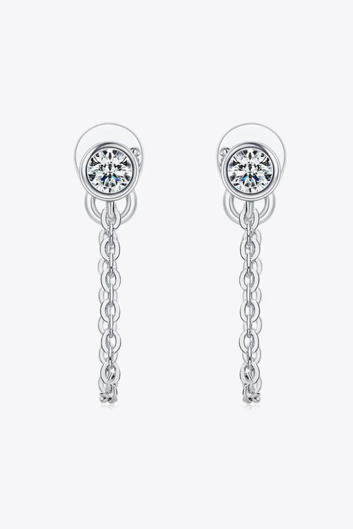 Inlaid Moissanite Chain Earrings LOVCIA