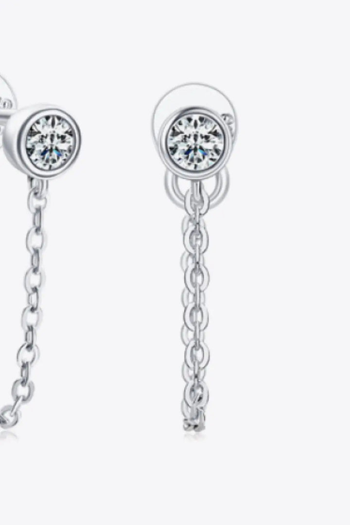 Inlaid Moissanite Chain Earrings LOVCIA