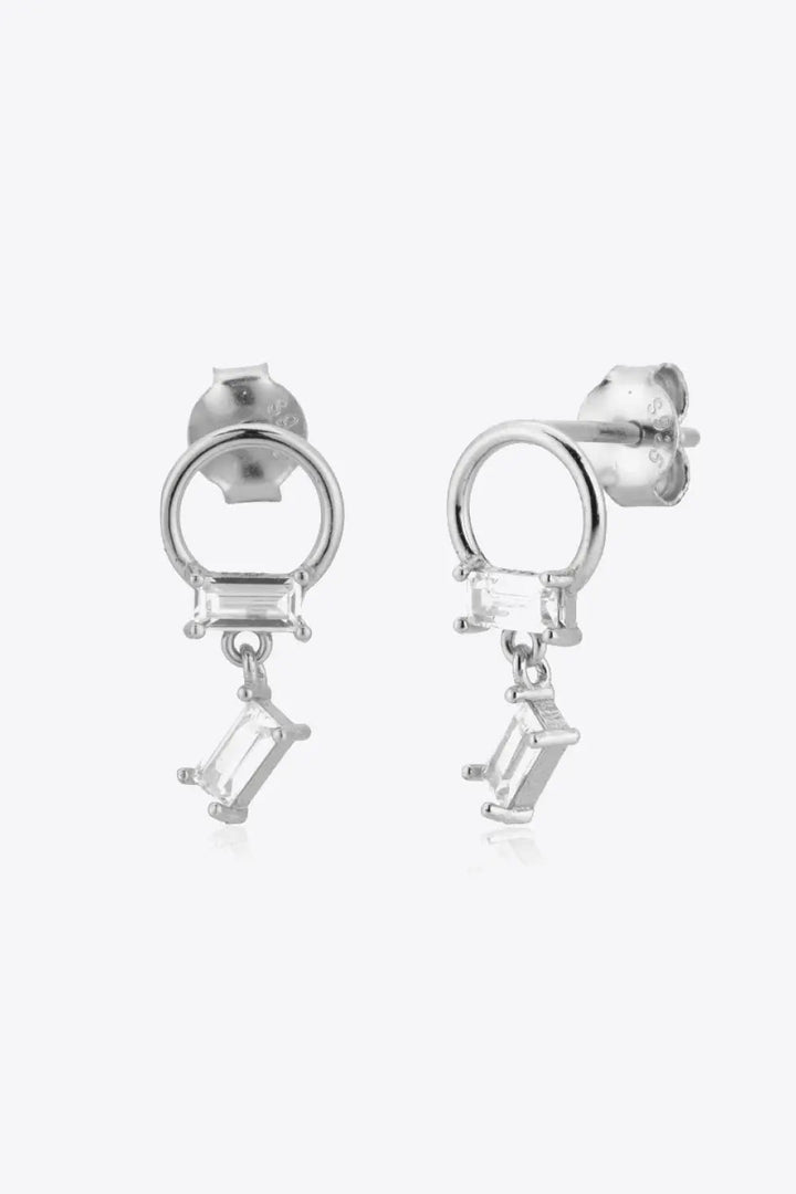 Zircon 925 Sterling Silver Drop Earrings LOVCIA