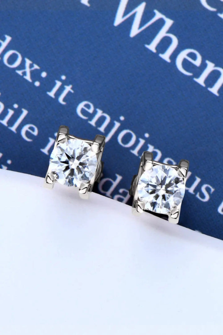 Moissanite 925 Sterling Silver Stud Earrings LOVCIA