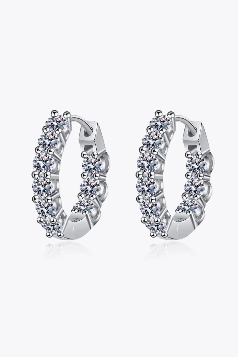 LOVCIA 1.8 Carat Moissanite Hoop Earrings
