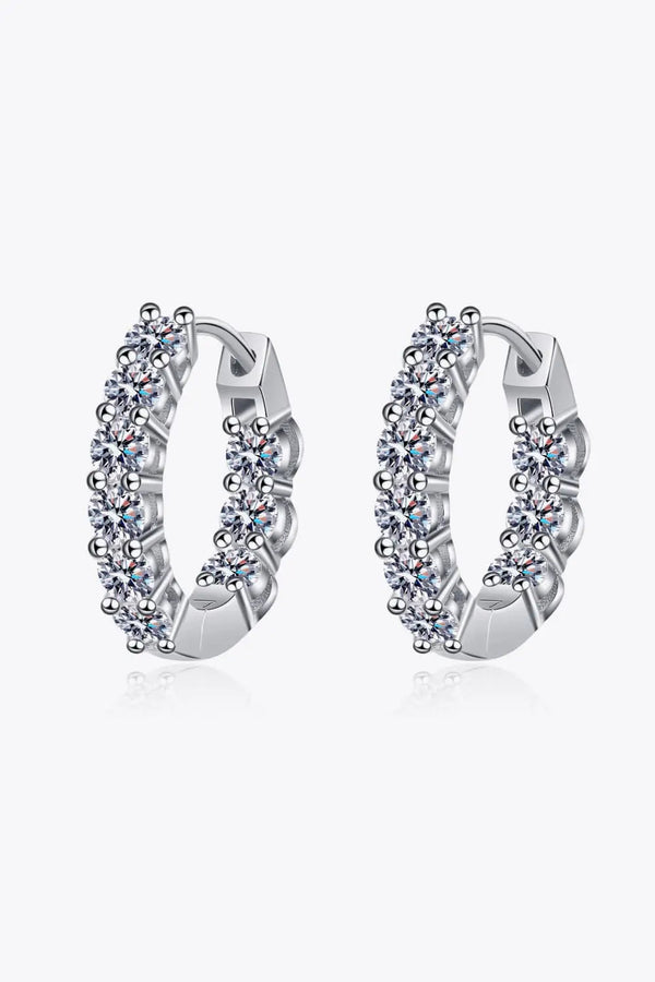 LOVCIA 1.8 Carat Moissanite Hoop Earrings