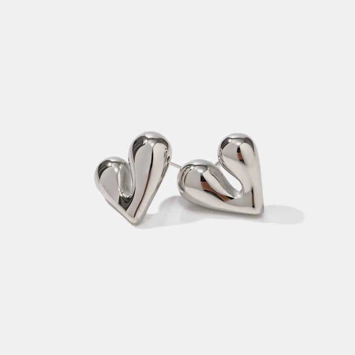 Heart Shape Stainless Steel Stud Earrings LOVCIA