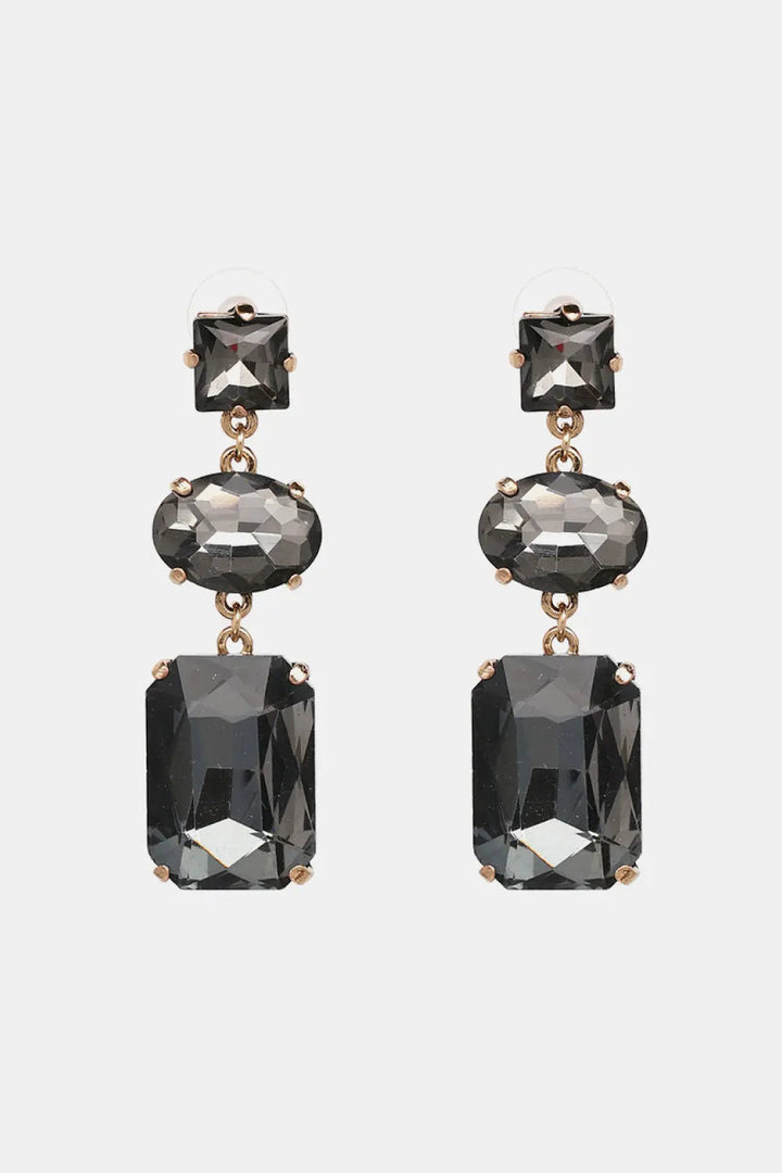 Geometrical Shape Glass Dangle Earrings LOVCIA