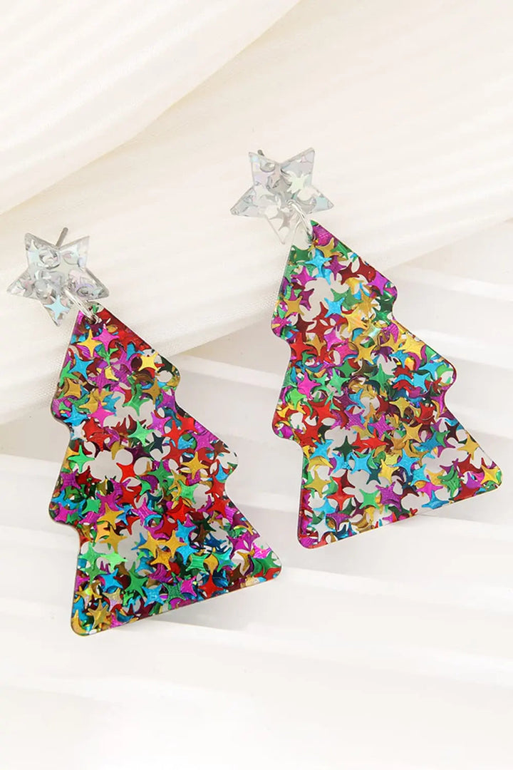 Christmas Tree Acrylic Earrings LOVCIA