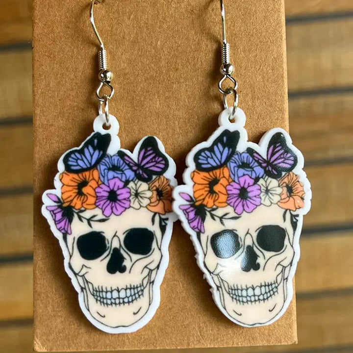 Halloween Theme Acrylic Dangle Earrings LOVCIA