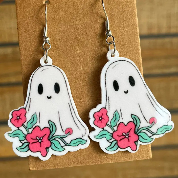 Halloween Theme Acrylic Dangle Earrings LOVCIA