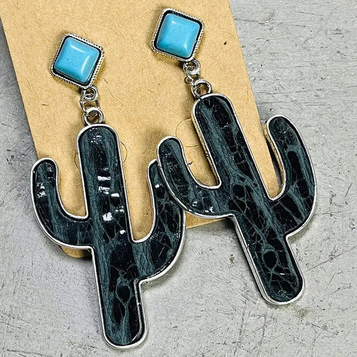 Turquoise Cactus Earrings LOVCIA