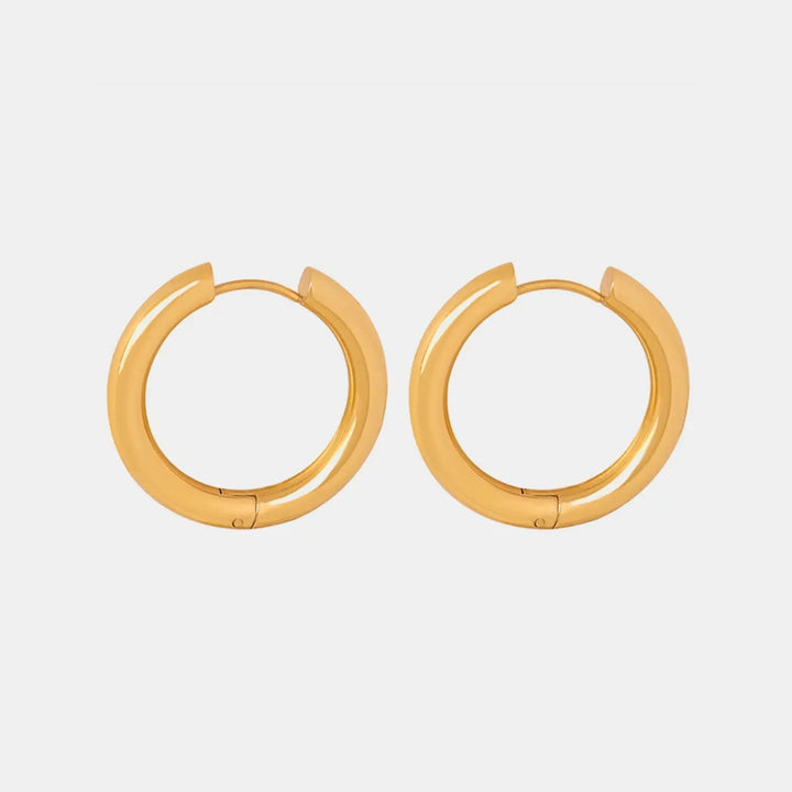 18K Gold-Plated Huggie Earrings LOVCIA