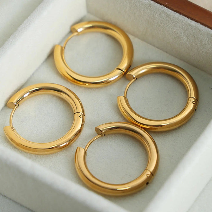 18K Gold-Plated Huggie Earrings LOVCIA