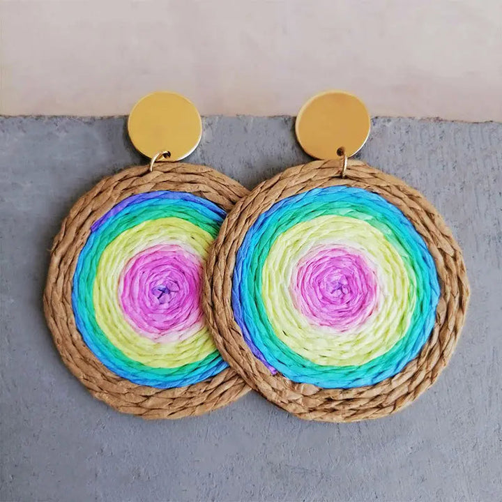 Raffia Grass Teardrop Earrings LOVCIA