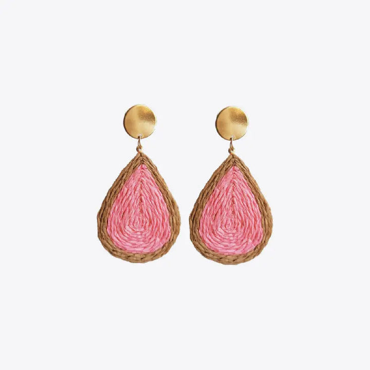 Raffia Grass Teardrop Earrings LOVCIA