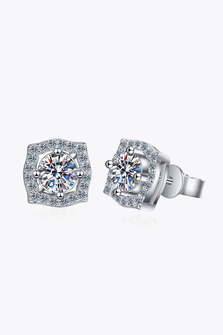 1 Carat Moissanite Geometric Stud Earrings LOVCIA