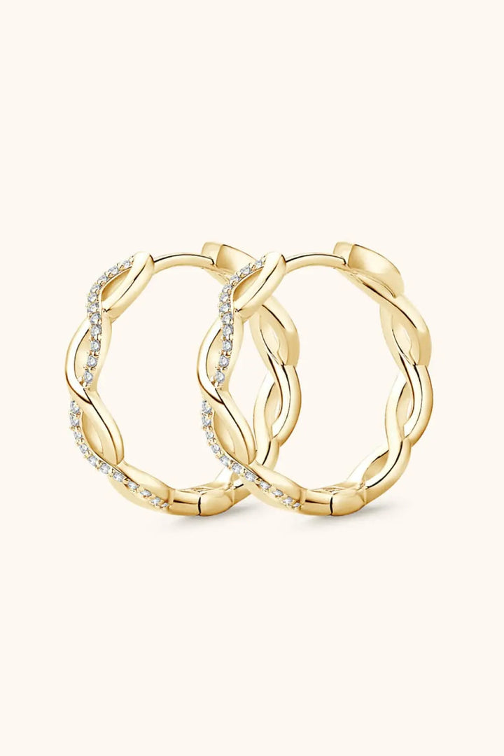 Moissanite Crisscross Hoop Earrings LOVCIA