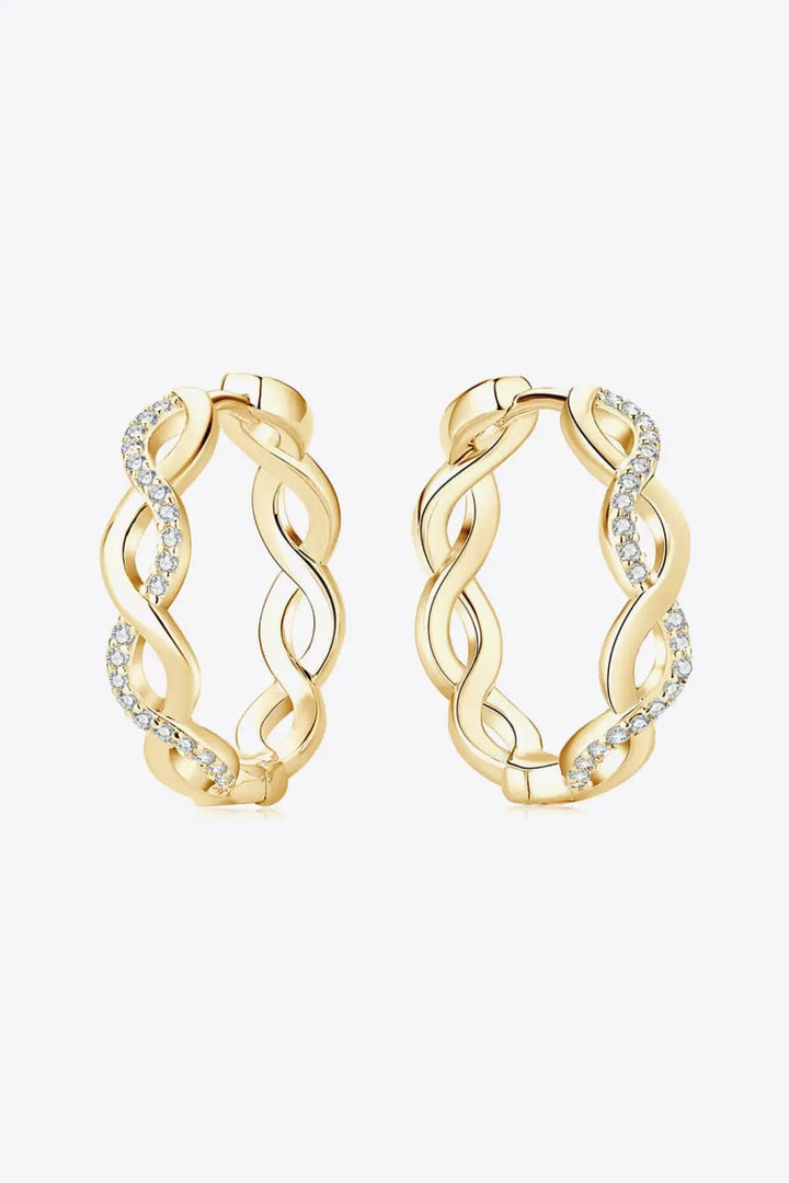 Moissanite Crisscross Hoop Earrings LOVCIA