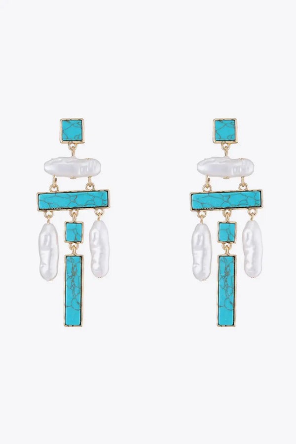 LOVCIA Turquoise Alloy Earrings