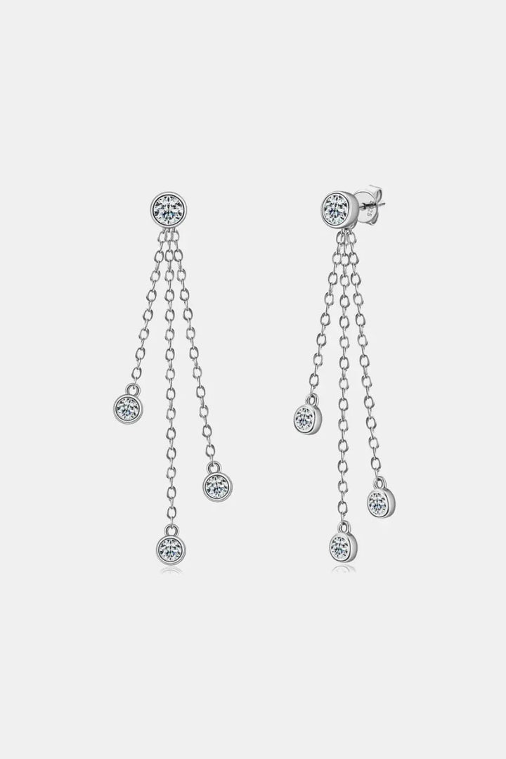 1.2 Carat Moissanite Layered Chain Earrings LOVCIA