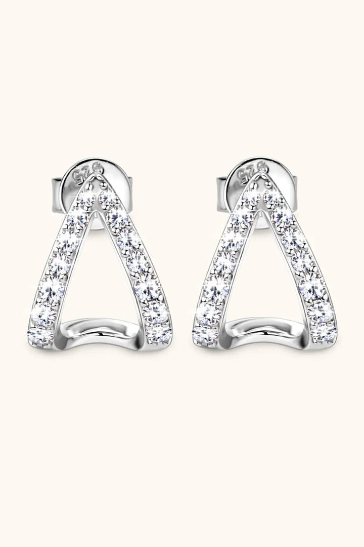 Moissanite Minimalist 925 Sterling Silver Earrings LOVCIA