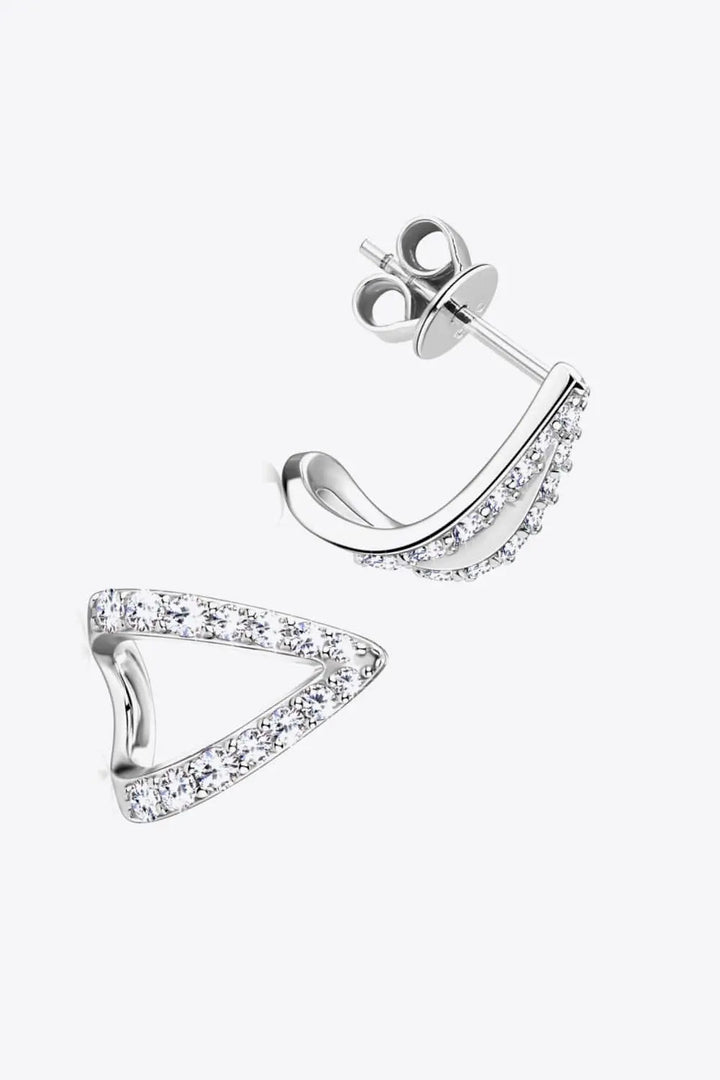 Moissanite Minimalist 925 Sterling Silver Earrings LOVCIA