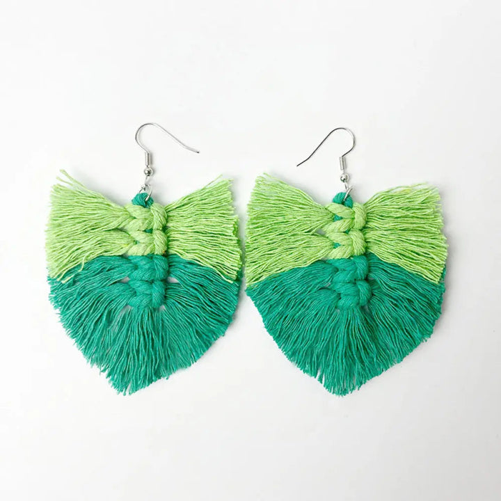 Fringe Detail Dangle Earrings LOVCIA