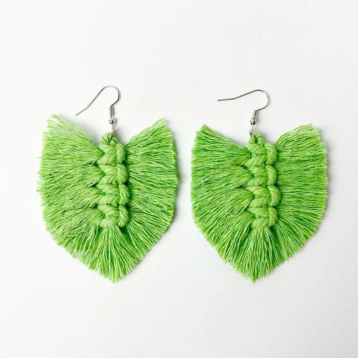 Fringe Detail Dangle Earrings LOVCIA