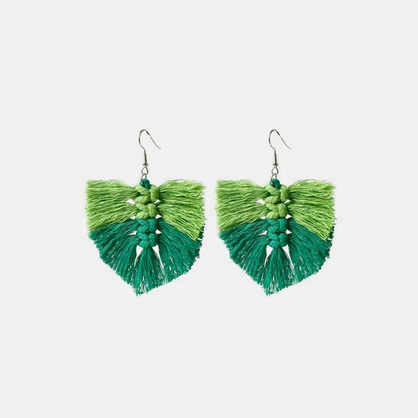 Fringe Detail Dangle Earrings LOVCIA