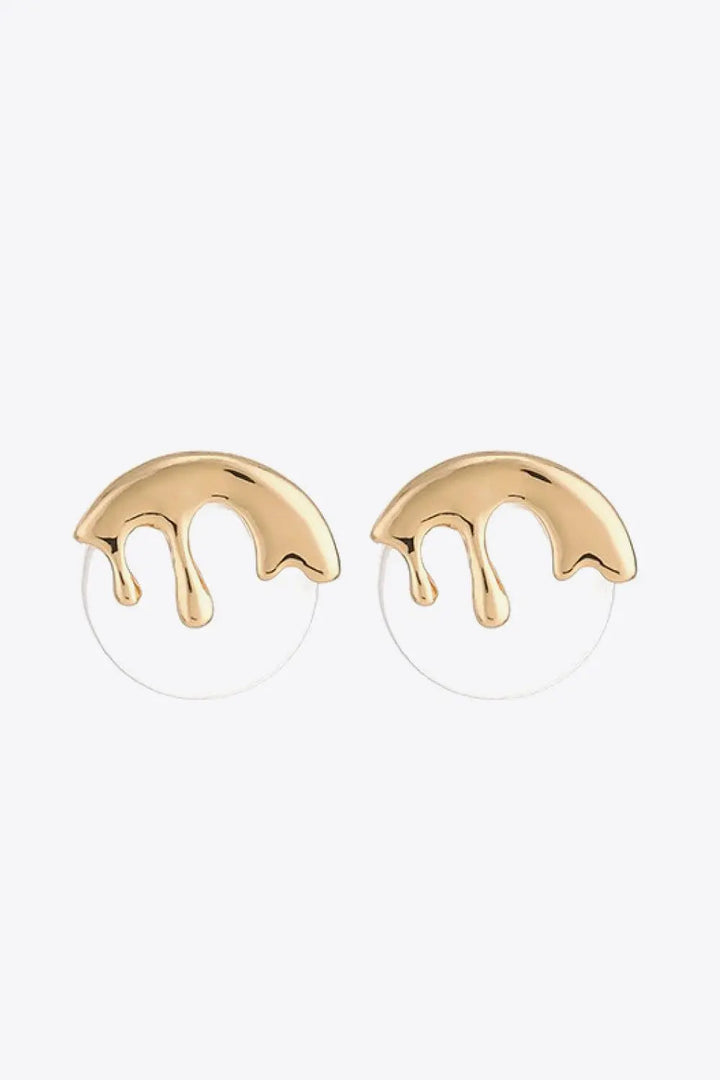 Zinc Alloy and Acetate Stud Earrings LOVCIA