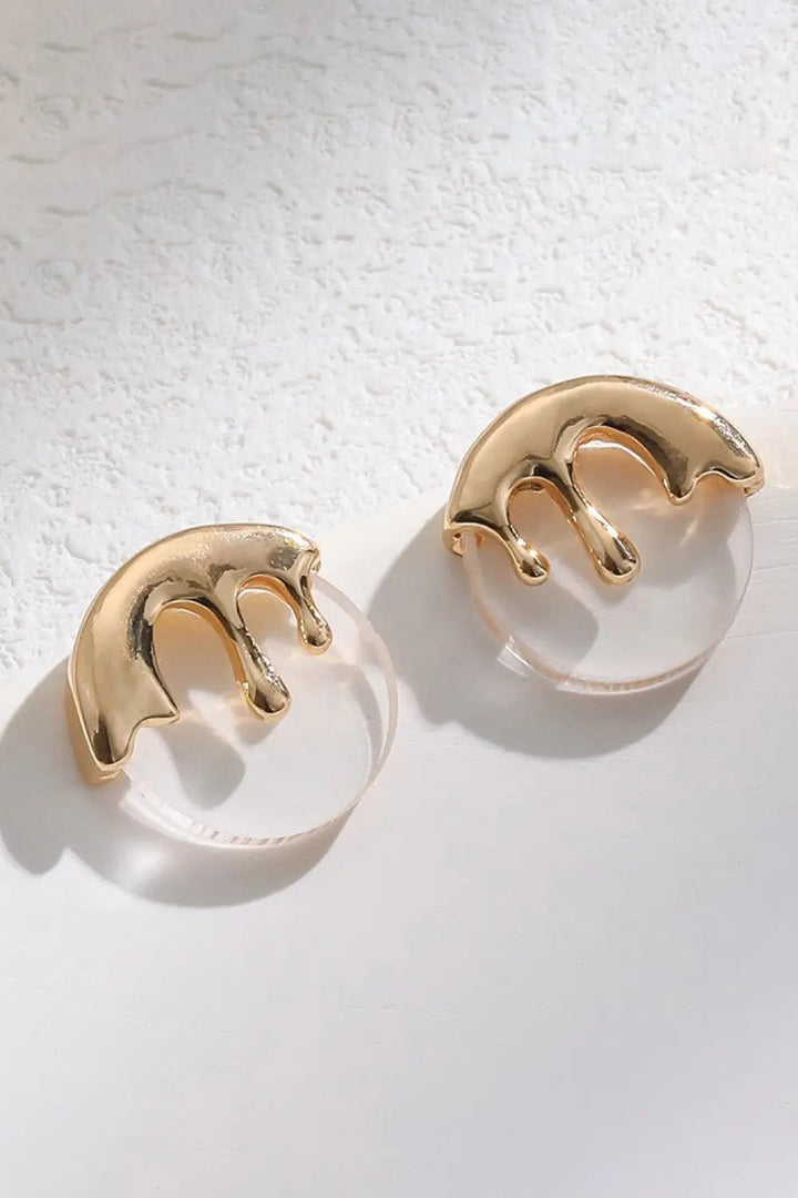 Zinc Alloy and Acetate Stud Earrings LOVCIA