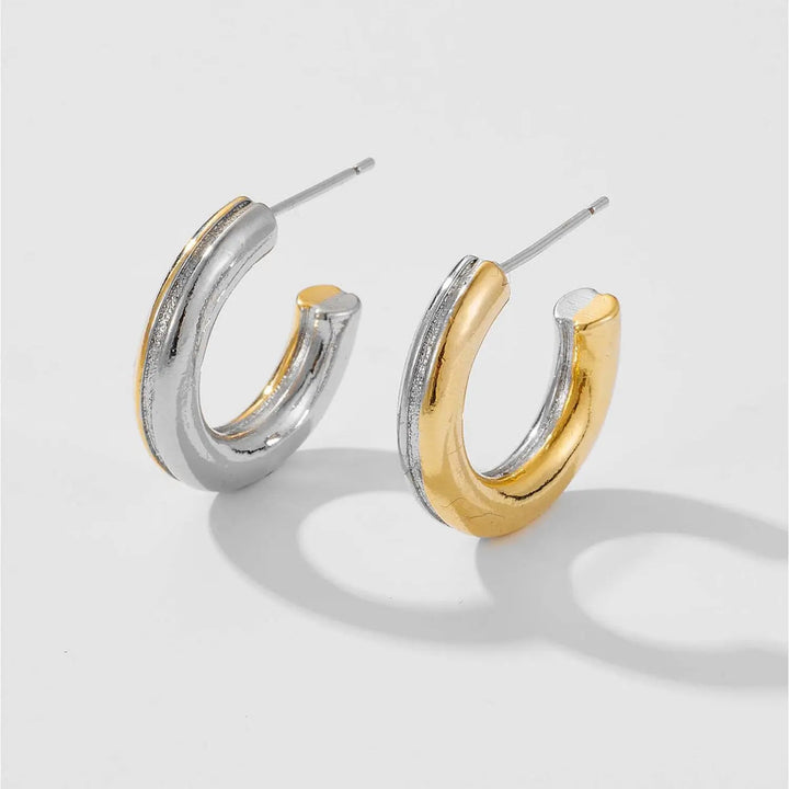 925 Sterling Silver C-Hoop Earrings LOVCIA