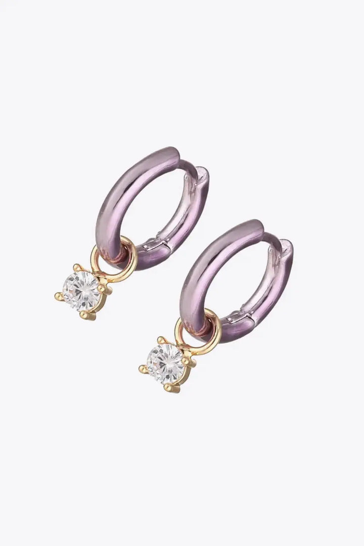 LOVCIA Zircon Huggie Drop Earrings