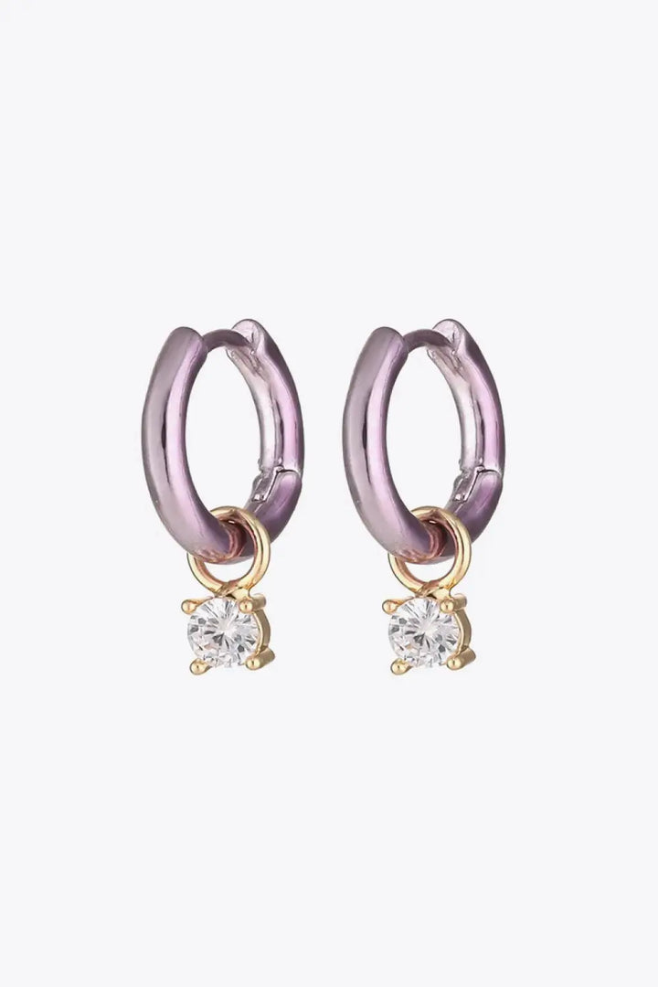 LOVCIA Zircon Huggie Drop Earrings