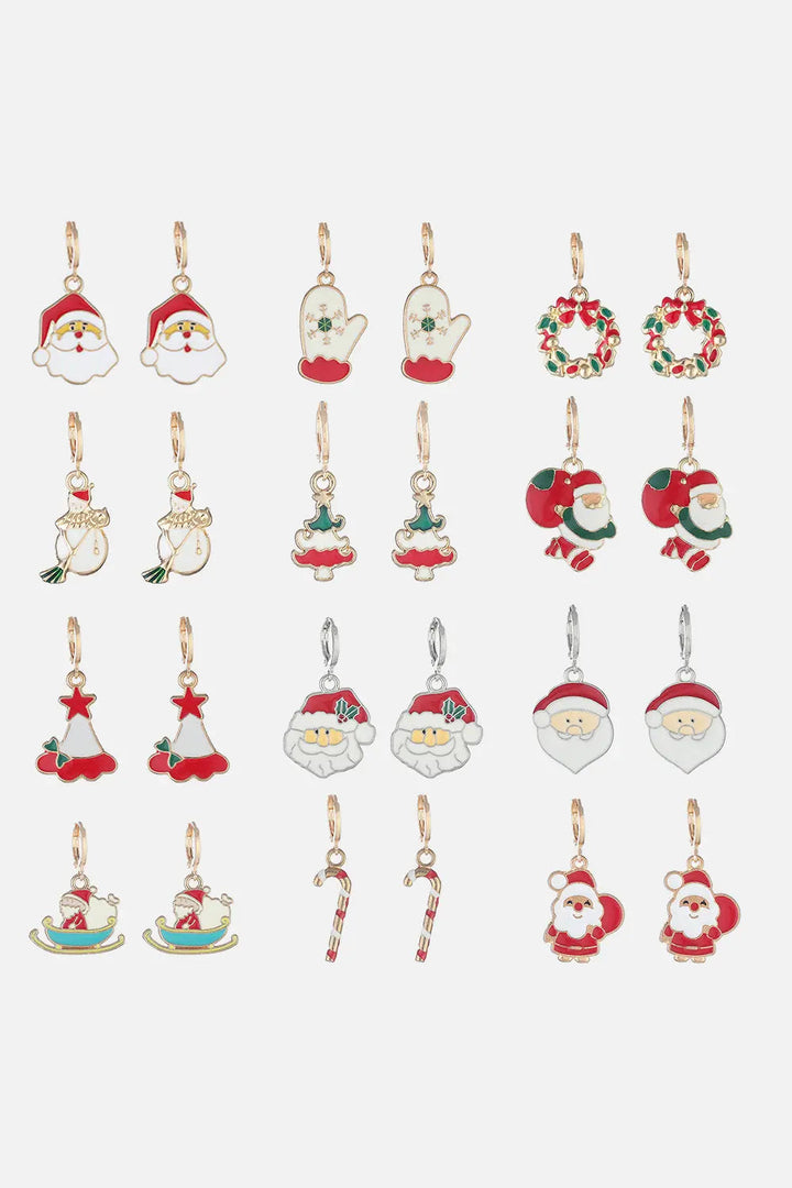 Christmas Theme Alloy Earrings LOVCIA