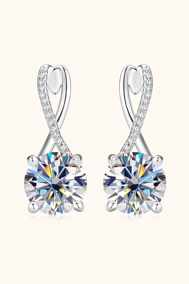 4 Carat Moissanite 925 Sterling Silver Earrings LOVCIA