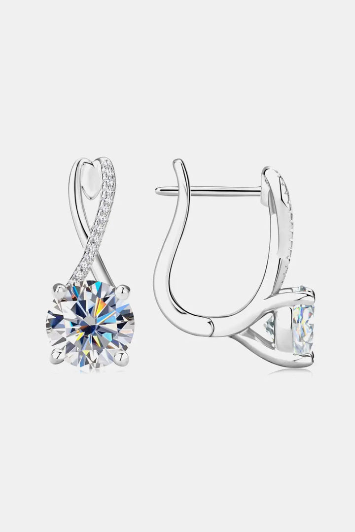 4 Carat Moissanite 925 Sterling Silver Earrings LOVCIA