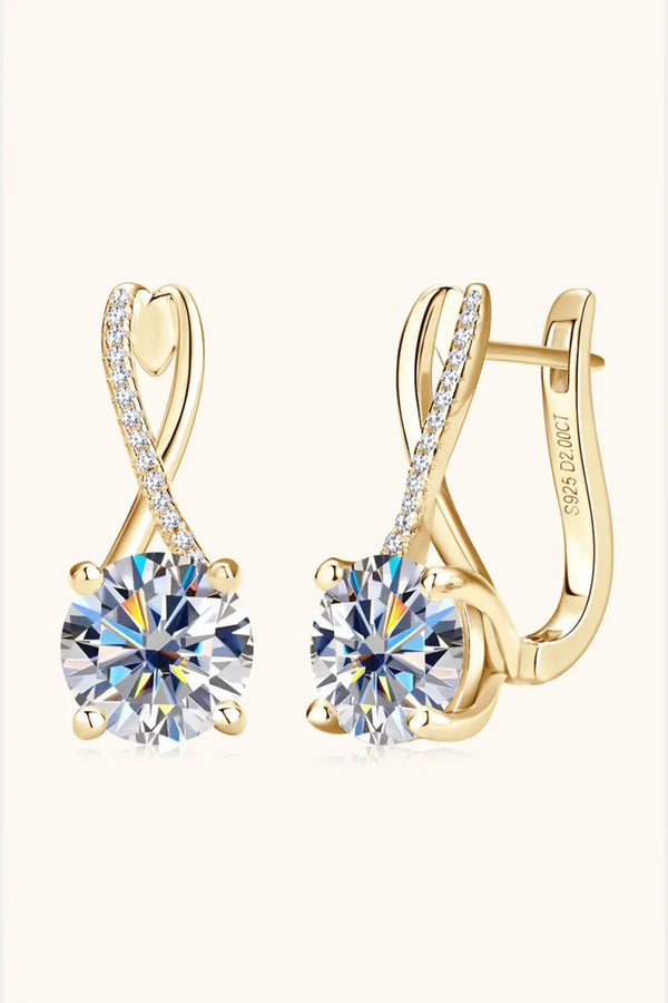 4 Carat Moissanite 925 Sterling Silver Earrings LOVCIA