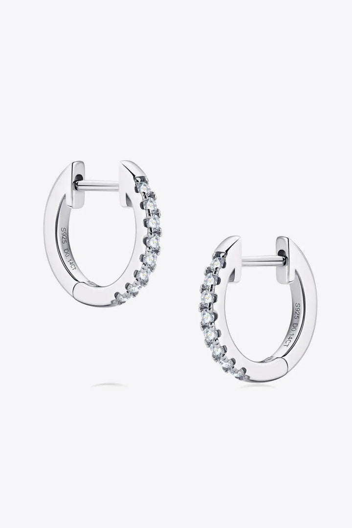 Moissanite 925 Sterling Silver Huggie Earrings LOVCIA