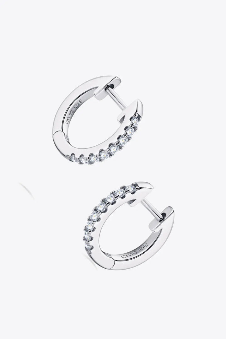 Moissanite 925 Sterling Silver Huggie Earrings LOVCIA