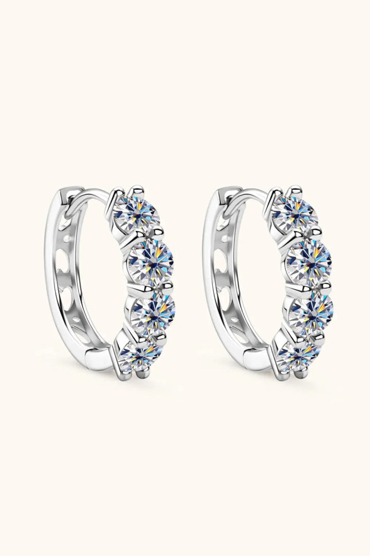 2.4 Carat Moissanite Huggie Earrings LOVCIA