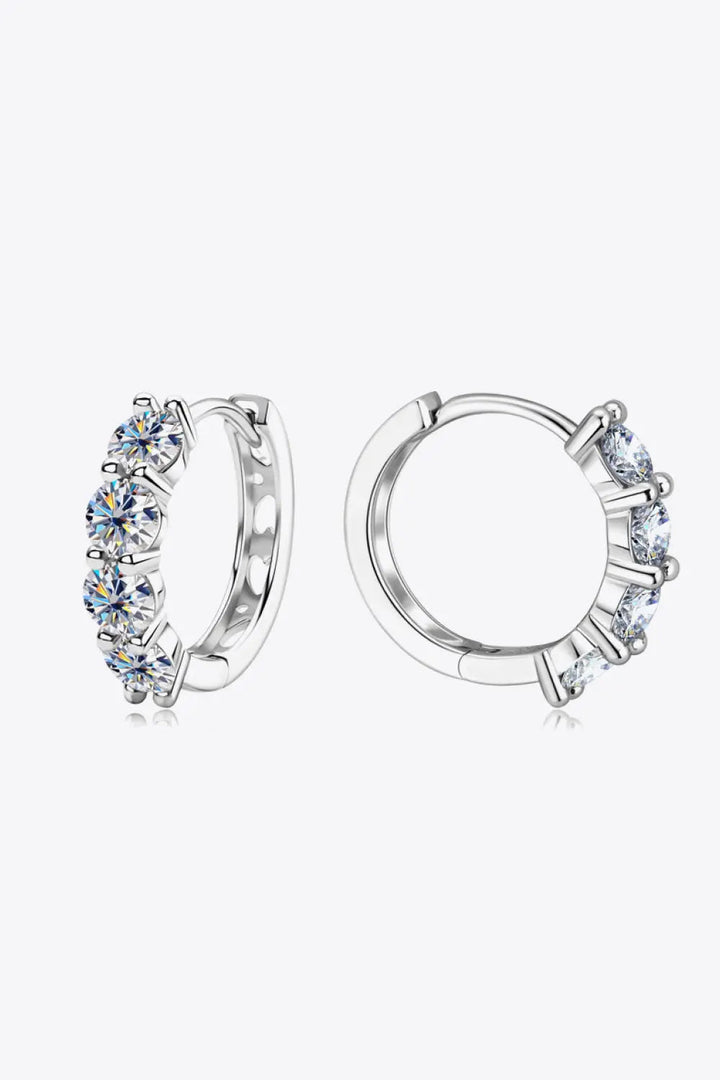 2.4 Carat Moissanite Huggie Earrings LOVCIA