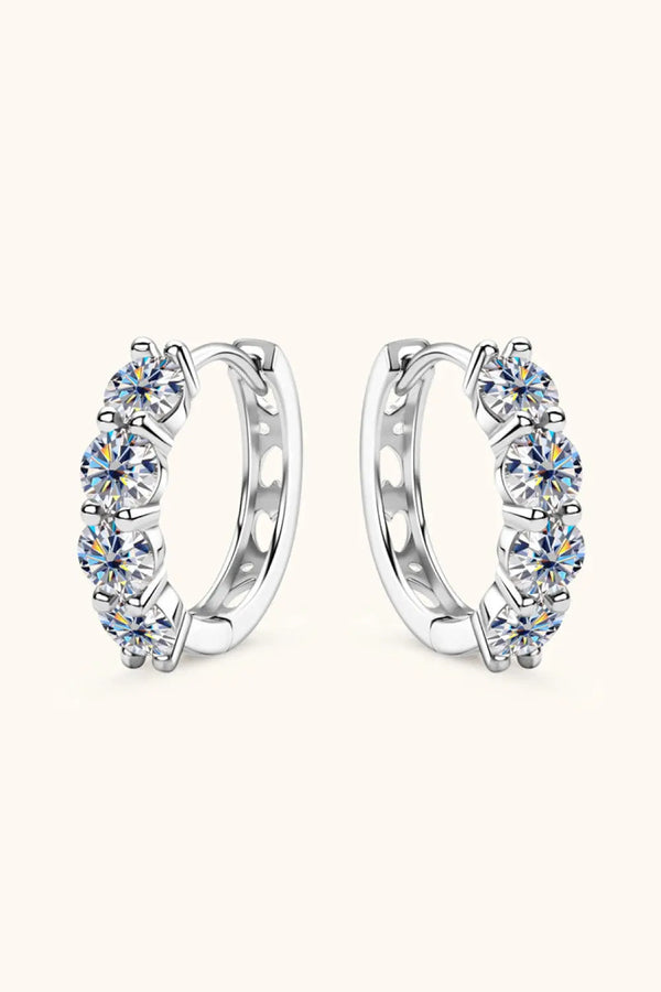 2.4 Carat Moissanite Huggie Earrings LOVCIA