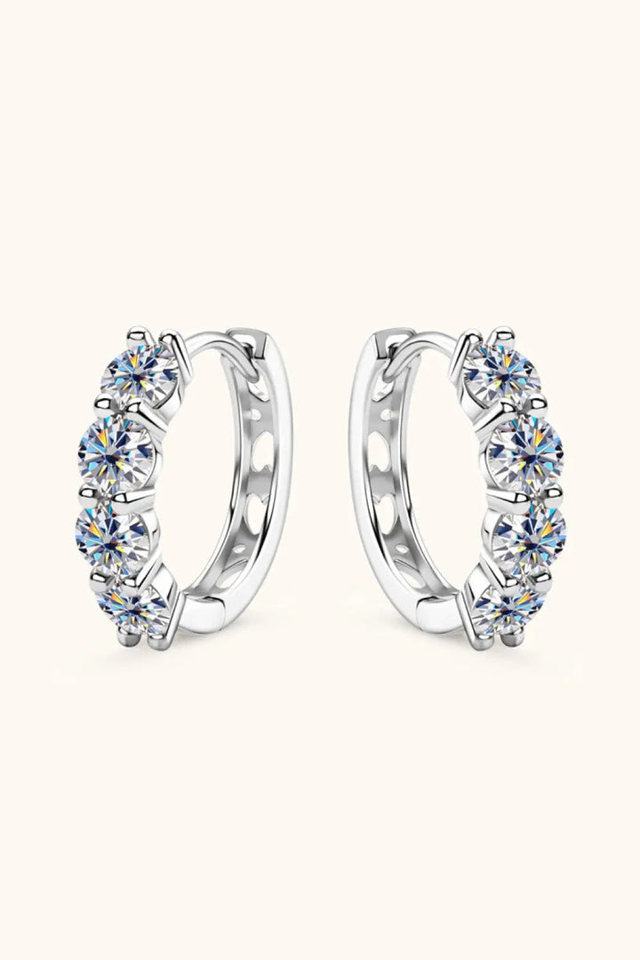 2.4 Carat Moissanite Huggie Earrings LOVCIA