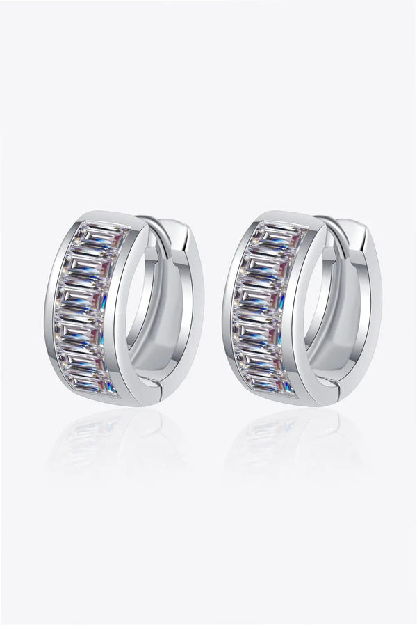 LOVCIA 1.8 Carat Moissanite 925 Sterling Silver Huggie Earrings