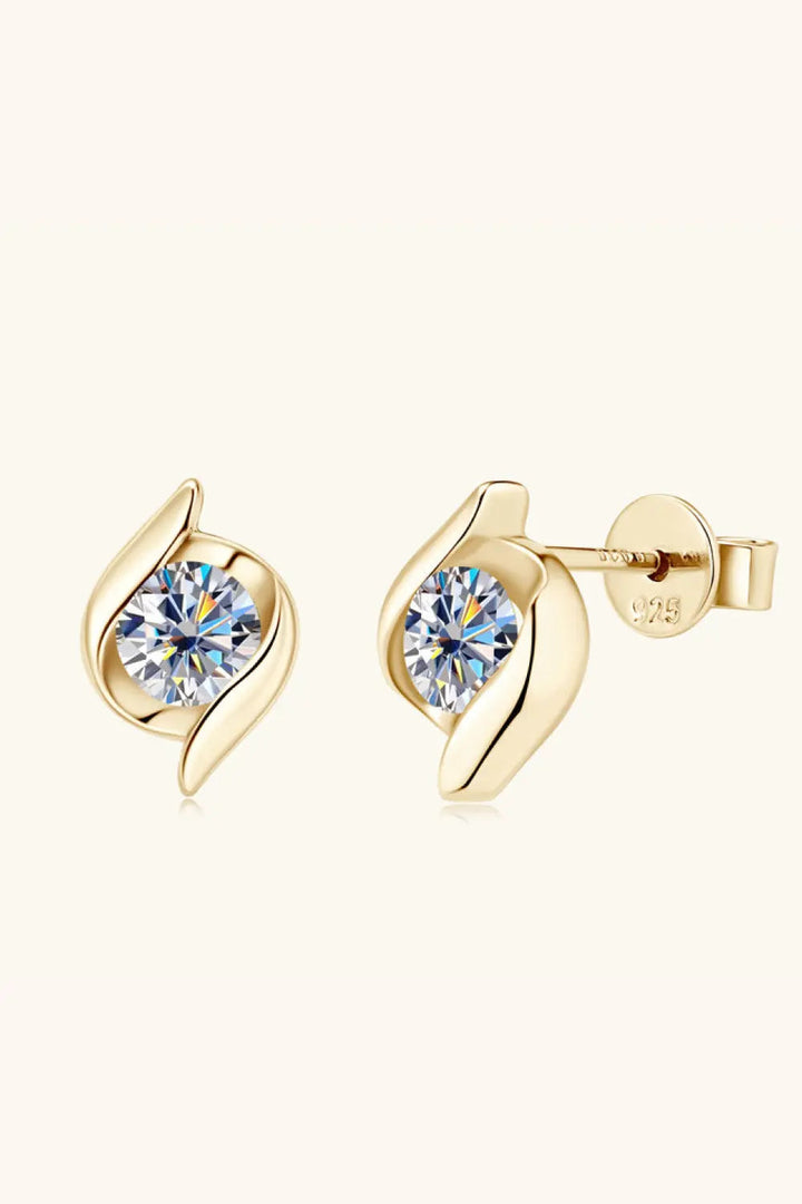 1 Carat Moissanite 925 Sterling Silver Stud Earrings LOVCIA