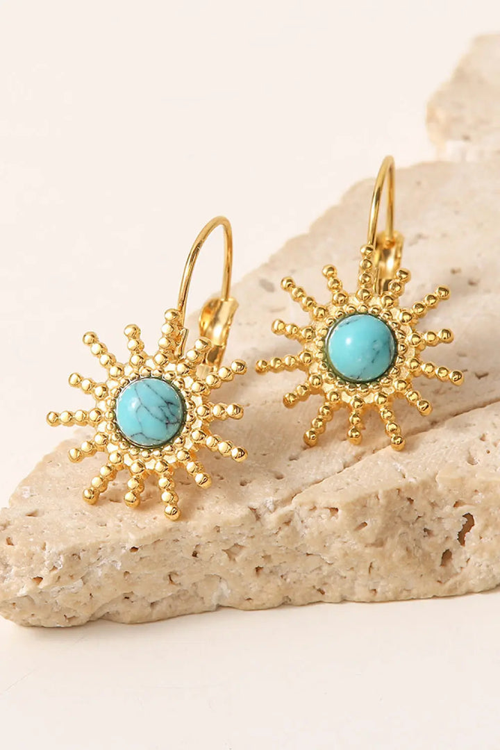 18K Gold Plated Sun-Shaped Earrings LOVCIA