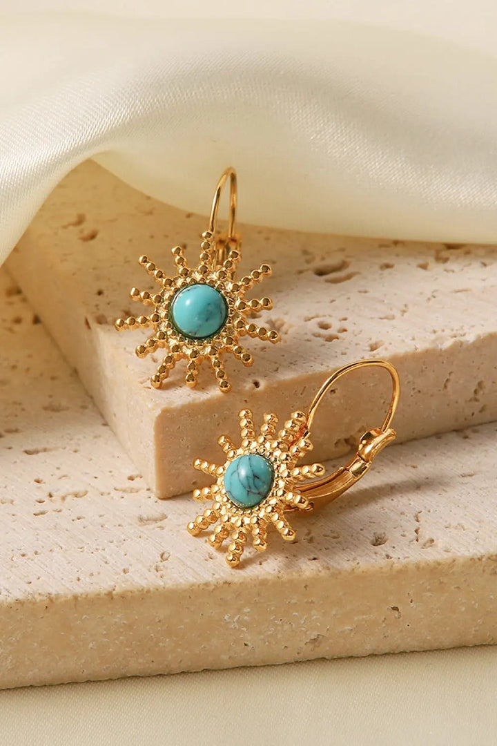 18K Gold Plated Sun-Shaped Earrings LOVCIA