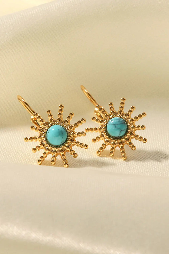 18K Gold Plated Sun-Shaped Earrings LOVCIA