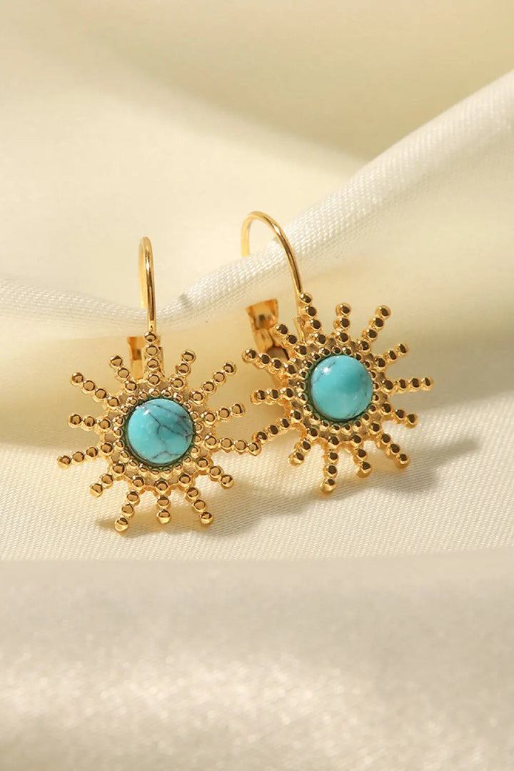 18K Gold Plated Sun-Shaped Earrings LOVCIA