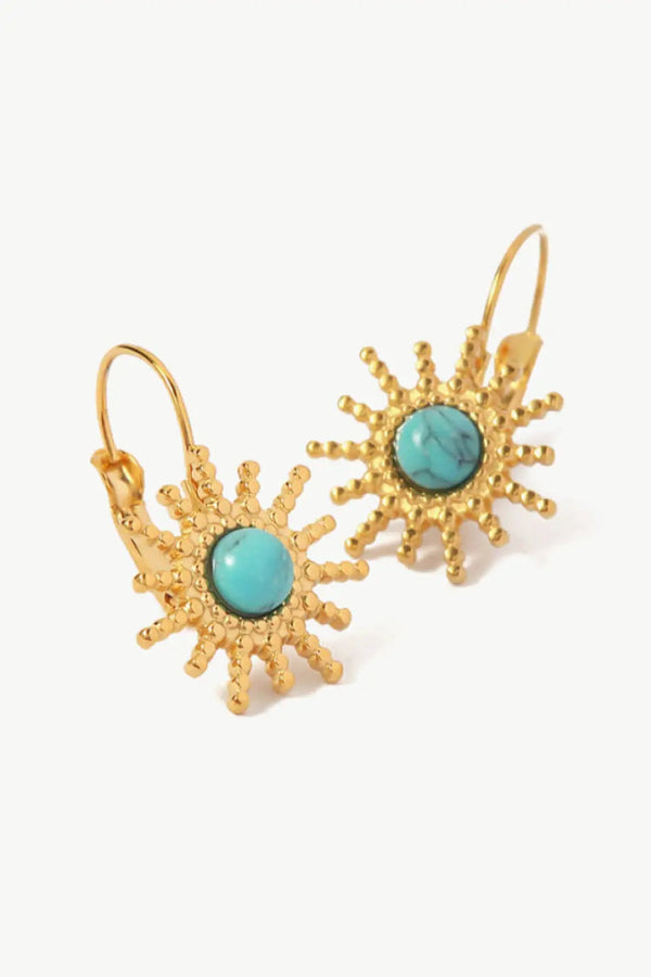 18K Gold Plated Sun-Shaped Earrings LOVCIA