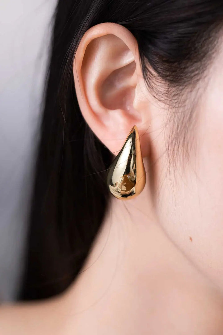 Big Size Water Drop Brass Earrings LOVCIA